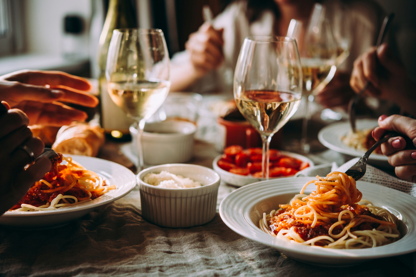 pasta e vino falanghina